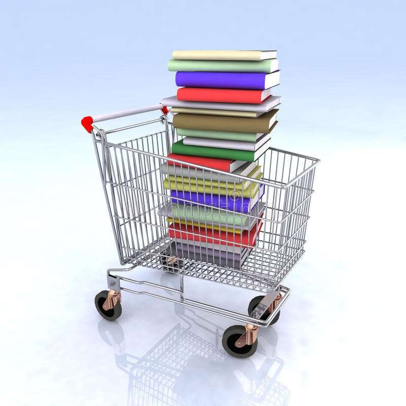 shopping-cart-books-full-d-illustration-33189766